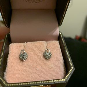 Juicy couture heart lock earrings
